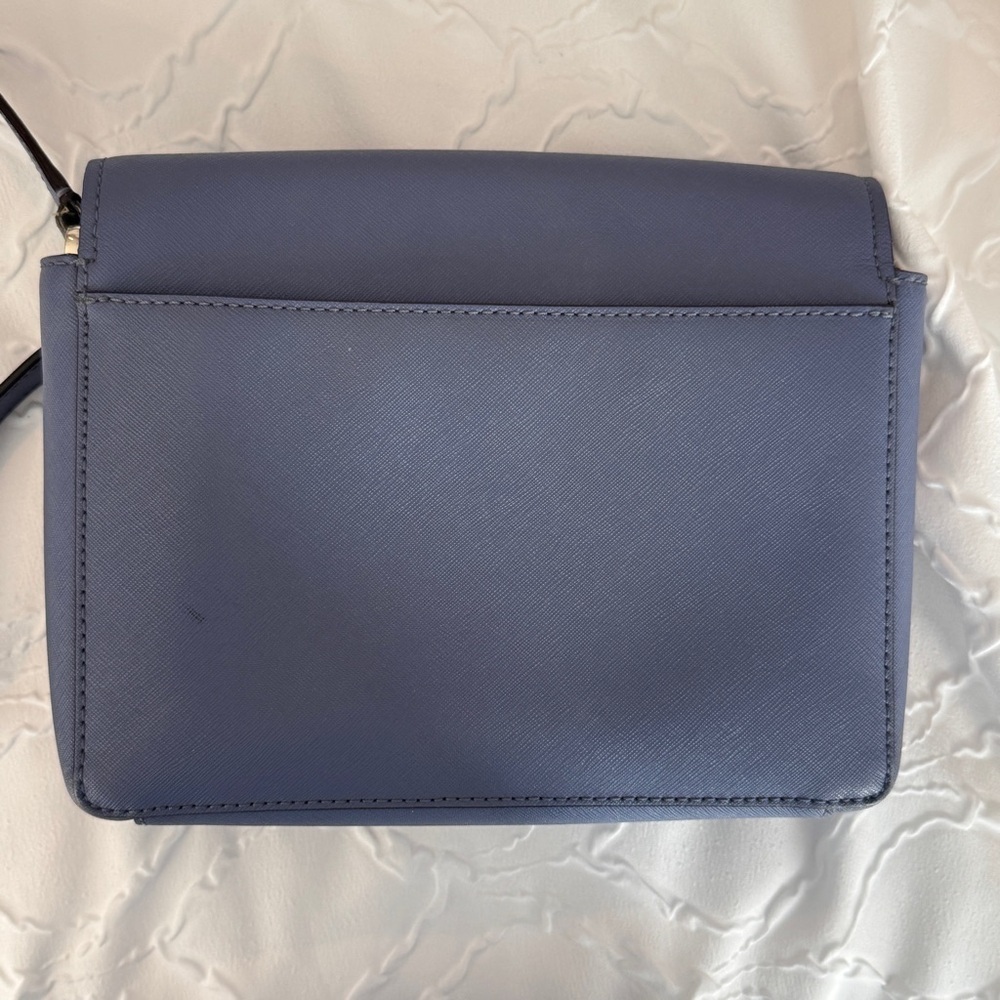 Kate Spade Blue Crossbody Classic Flap Purse Handbag Bag - Picture 10 of 16